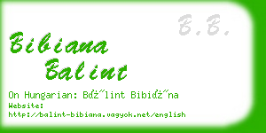 bibiana balint business card